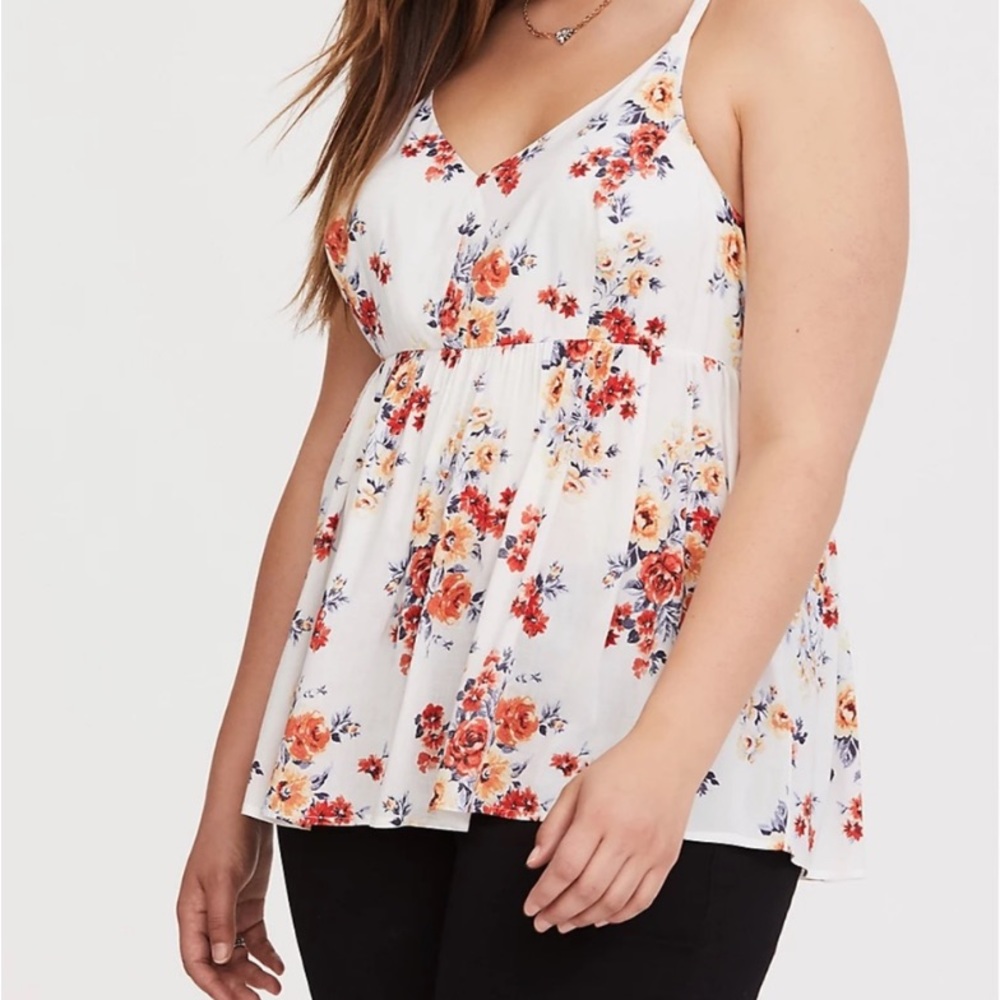 Ivory challis babydoll cami